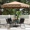 Costway 10 FT Patio Umbrella with Crank Tilt Adjustment Ruffles Vented Top 8 Ribs Beige/Brown/Gray/Blue/Red